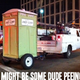 Illustration for article titled Would You Take A Crap In This Rolling Porta-Potty?